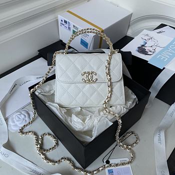 Chanel Handbag AP3237 White Size 15x6x10cm