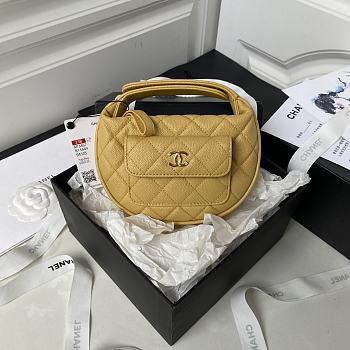 Chanel Handbag AP3467 Yellow Size 16x16x5.5cm