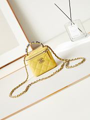 Chanel Should Bag AP3805 Yellow Size 11x8.5x7cm - 4