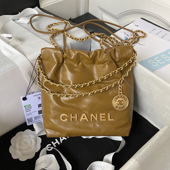 Chanel Should Bag AS3980 Brown Size 19x20x6cm - 1