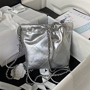 Chanel Should Bag AS3980 Silver Size 19x20x6cm - 3