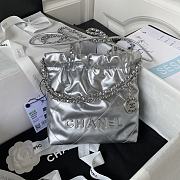 Chanel Should Bag AS3980 Silver Size 19x20x6cm - 2