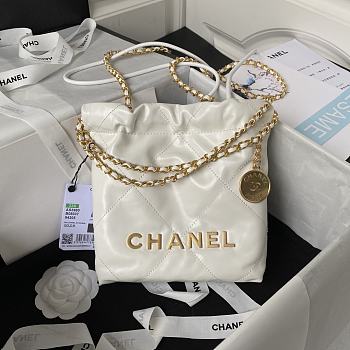Chanel Should Bag AS3980 White Size 19x20x6cm