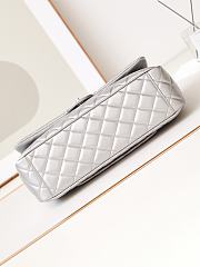 Chanel Should Bag AS4661 Silver Size 27x38x12cm - 6
