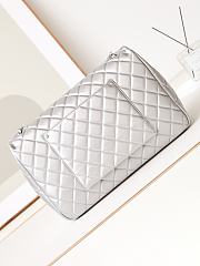 Chanel Should Bag AS4661 Silver Size 27x38x12cm - 5