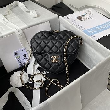 Chanel Should Bag Heart AS3191Black Size 16x18x6cm