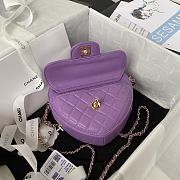 Chanel Should Bag Heart AS3191Purple Size 16x18x6cm - 6