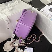 Chanel Should Bag Heart AS3191Purple Size 16x18x6cm - 5