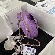 Chanel Should Bag Heart AS3191Purple Size 16x18x6cm - 2