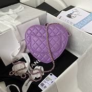 Chanel Should Bag Heart AS3191Purple Size 16x18x6cm - 4