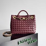 Bottega Veneta Andiamo Bag Plum Size 25x22x10cm - 6