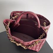 Bottega Veneta Andiamo Bag Plum Size 25x22x10cm - 2