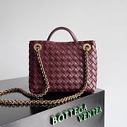Bottega Veneta Andiamo Bag Plum Size 25x22x10cm - 3