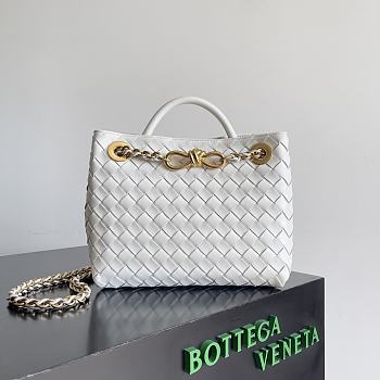 Bottega Veneta Andiamo Bag White Size 25x22x10cm
