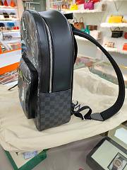 LV Damier Graphite World Map Josh Backpack 30x11x39 cm - 3