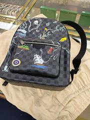 LV Damier Graphite World Map Josh Backpack 30x11x39 cm - 4