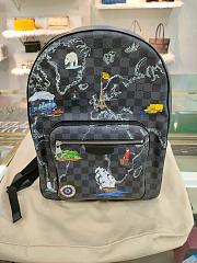 LV Damier Graphite World Map Josh Backpack 30x11x39 cm - 6