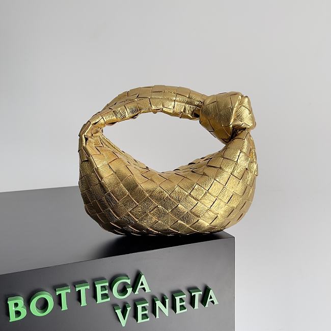 Bottega Veneta Jodie Rough Leather Gold Size 23x15x5cm - 1