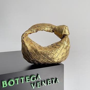 Bottega Veneta Jodie Rough Leather Gold Size 23x15x5cm