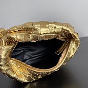 Bottega Veneta Jodie Rough Leather Gold Size 23x15x5cm - 4