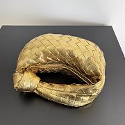 Bottega Veneta Jodie Rough Leather Gold Size 23x15x5cm - 3