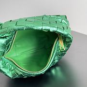 Bottega Veneta Jodie Rough Leather Green Size 23x15x5cm - 4