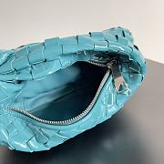 Bottega Veneta Jodie Shiny Leather Blue Size 23x15x5cm - 3