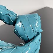 Bottega Veneta Jodie Shiny Leather Blue Size 23x15x5cm - 2