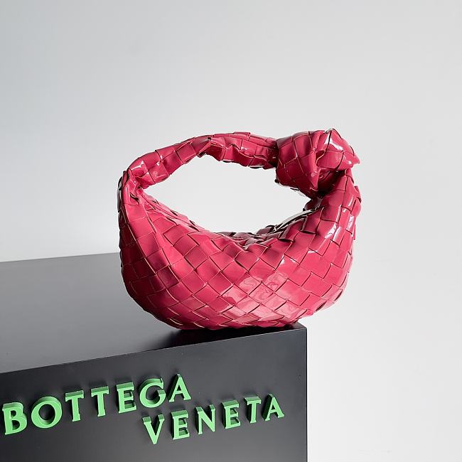 Bottega Veneta Jodie Shiny Leather Pink Size 23x15x5cm - 1