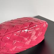 Bottega Veneta Jodie Shiny Leather Pink Size 23x15x5cm - 4