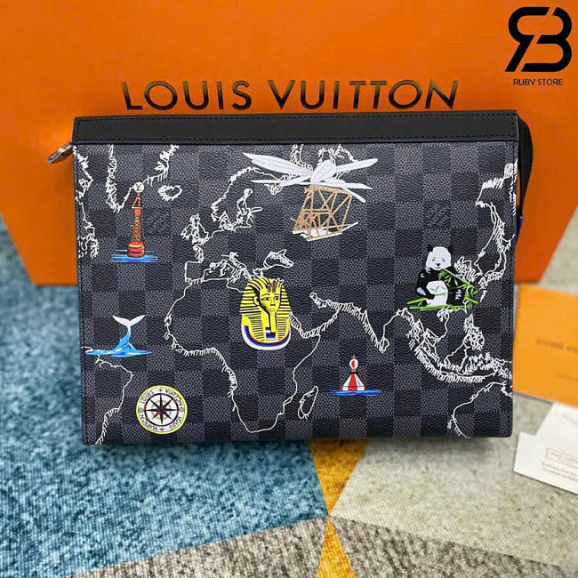 LV Pochette Voyage Damier Graphite 27 x 21 x 6cm - 1