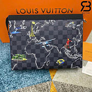 LV Pochette Voyage Damier Graphite 27 x 21 x 6cm - 2