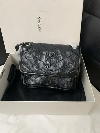 YSL Mediium Niki Shoulder Black Bag 28CM