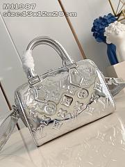 LV Speedy Bandoulière Silver Bag M11987 Size 20x13x12cm - 3