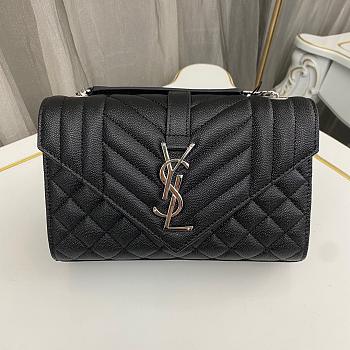 Saint Laurent Black Silver Bag 1450YS Size 21x13x6cm