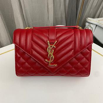Saint Laurent Red Bag 1450YS Size 21x13x6cm