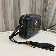 Saint Laurent Black Croco Gold Bag 1446YS Size 23x16x6cm - 4