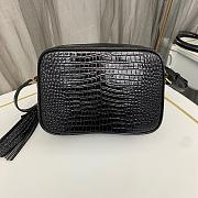 Saint Laurent Black Croco Gold Bag 1446YS Size 23x16x6cm - 3