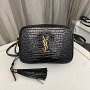 Saint Laurent Black Croco Gold Bag 1446YS Size 23x16x6cm - 2