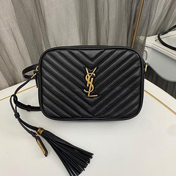 Saint Laurent Black Gold Bag 1446YS Size 23x16x6cm