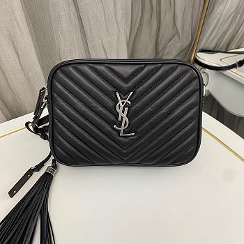 Saint Laurent Black Silver Bag 1446YS Size 23x16x6cm