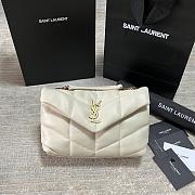 YSL Bags Loulou Gold White 1429YS Size 23x15x8cm - 5