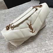 YSL Bags Loulou Gold White 1429YS Size 23x15x8cm - 4