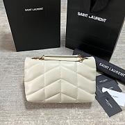 YSL Bags Loulou Gold White 1429YS Size 23x15x8cm - 3