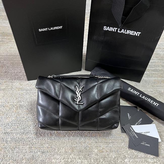 YSL Bags Loulou Silver Black 1429YS Size 23x15x8cm - 1