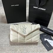 YSL Bags Loulou Silver White 1429YS Size 23x15x8cm - 4