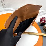 YSL Clutch Silver Brown Grained Leather Size 27x16x2cm - 3