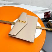 YSL Clutch Silver Nude Grained Leather Size 27x16x2cm - 3