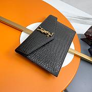 YSL Clutch Uptown Gold Black Crocodile Size 27x16x2cm - 4