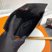 YSL Clutch Uptown Gold Black Crocodile Size 27x16x2cm - 5